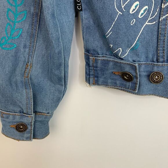 NWOT Brooklyn Cloth Streetwear Graffiti Denim Button Up Jacket unisex size small - Picture 8 of 14